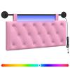 vidaXL T&ecirc;te de lit suspendue Avec lumi&egrave;re LED Rose Tissu