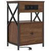 vidaXL Cabinet de chevet Ch&ecirc;ne brun 40 x 31 x 60 cm Bois d'ing&eacute;nierie