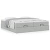 vidaXL Cadre de lit ottoman avec matelas gris clair 200x200 cm velours