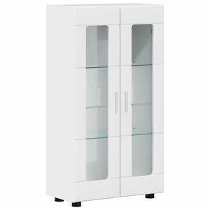 vidaXL Buffet avec &eacute;tag&egrave;re FLORIN Blanc brillant 55,5 x 29 x 100 cm