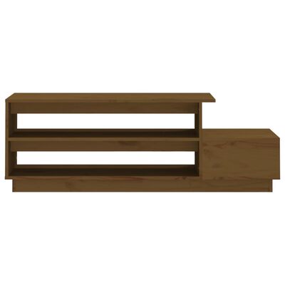 Table basse Marron miel 100x100x40 cm Bois massif de pin