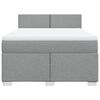 vidaXL Sommier &agrave; lattes de lit avec matelas Gris clair 160x200cm Tissu