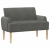 vidaXL Canap&eacute; love seat avec capitonnage en boutons Gris fonc&eacute;