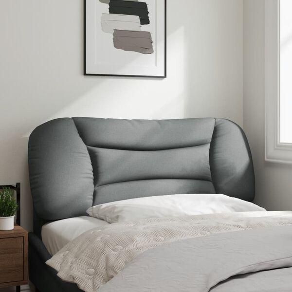 vidaXL Coussin de tête de lit Hvar gris clair 100 cm tissu