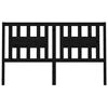 vidaXL T&ecirc;te de lit Noir 141x4x100 cm Bois massif de pin