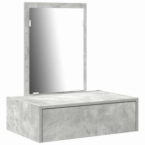 vidaXL Table de Toilette Gris 60 x 40 x 70 cm Bois d'ing&eacute;nierie