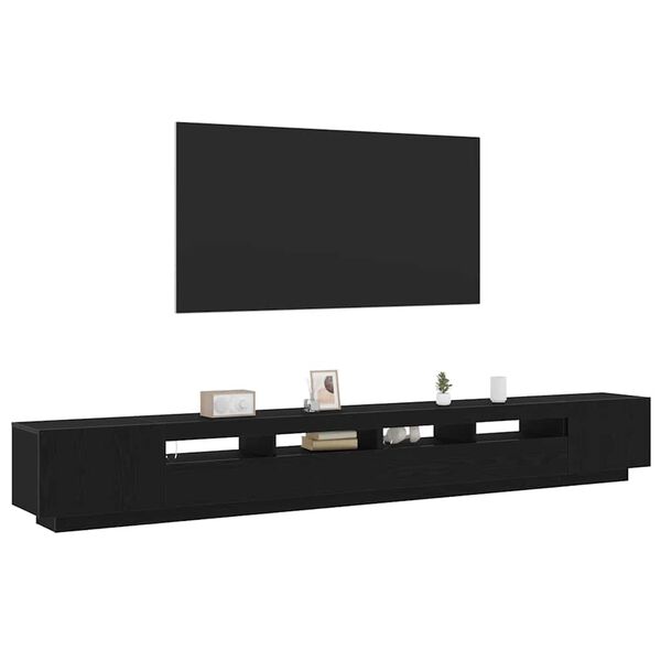 vidaXL Ensemble meuble TV Montage mural 3 pcs Noir 300 x 35 x 40 cm