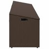 vidaXL Bo&icirc;te de rangement de jardin marron 220x50x58 cm r&eacute;sine tress&eacute;e