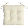 vidaXL Coussins de chaise lot de 2 blanc cr&egrave;me 40x40x7 cm tissu oxford