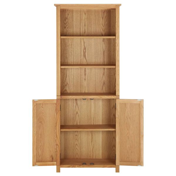 vidaXL Biblioth&egrave;que avec 2 portes 70x30x180 cm Bois de ch&ecirc;ne massif