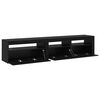 vidaXL Meuble TV 2 pcs Ch&ecirc;ne noir 195 x 35 x 40 cm Bois d'ing&eacute;nierie