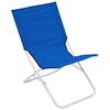 vidaXL Chaises de plage pliables lot de 2 Bleu