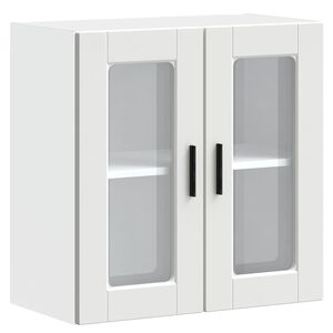 vidaXL Armoire murale de cuisine avec porte en verre Porto blanc