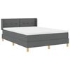 vidaXL Lit &agrave; Ressorts avec matelas Gris fonc&eacute; 140 x 200 cm tissu