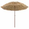 vidaXL Parasol de plage Naturel 255 x 255 x 255 cm Polyester et Acier