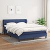 vidaXL Sommier &agrave; lattes de lit avec matelas Bleu 140x190 cm Tissu