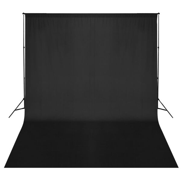 vidaXL Syst&egrave;me de support de toile de fond 300 x 300 cm Noir