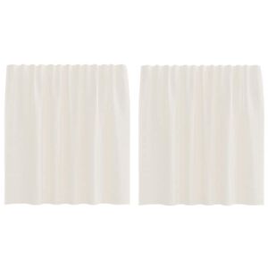 vidaXL Rideaux en voile &agrave; &oelig;illets 2 pcs couleur cr&egrave;me