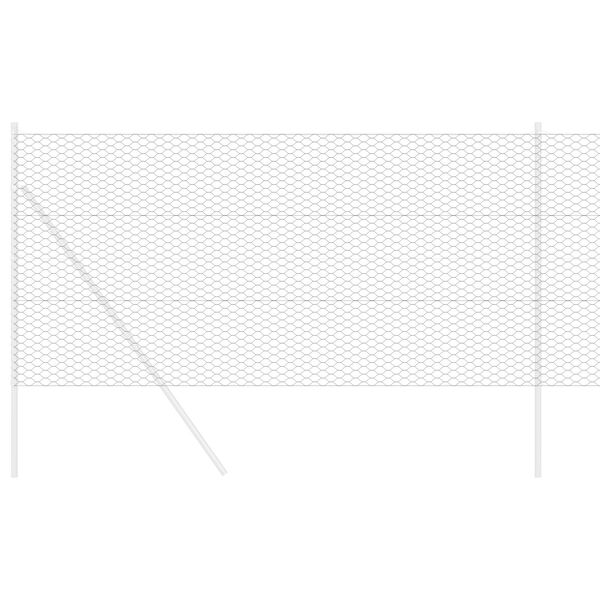 vidaXL Cl&ocirc;ture hexagonale Gris 1,4 x 50 m PVC