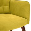 vidaXL Fauteuil relax avec tabouret en velours jaune