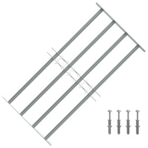 vidaXL Grille r&eacute;glable de s&eacute;curit&eacute; de fen&ecirc;tres et 4 barres 700-1050 mm