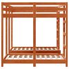vidaXL Cadre de lit superposé triple Marron cire 140 x 200 cm