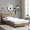 vidaXL Cadre de lit sans matelas Hvar cappuccino 100x200 cm similicuir