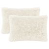 vidaXL Coussin 2 pc HEERLEN Blanc 50 x 75 cm Fleece PV