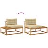 vidaXL Ensemble de canap&eacute;s d'ext&eacute;rieur 2 Pi&egrave;ce Naturel et Beige