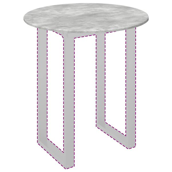 vidaXL Plateau de table Gris b&eacute;ton 80 x 80 x 1,5 cm Bois d'ing&eacute;nierie