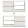 vidaXL Meuble TV Blanc 80x31x39 cm Bois de pin massif