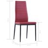 vidaXL Mobilier de salle &agrave; manger 7 pcs Rouge bordeaux