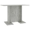 vidaXL Table de salle &agrave; manger Gris b&eacute;ton 110 x 60 x 75 cm Agglom&eacute;r&eacute;