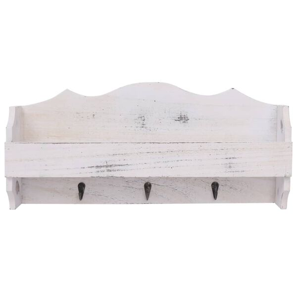 vidaXL Porte-manteau mural Blanc 50x10x23 cm Bois