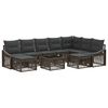 vidaXL Ensemble de canap&eacute; de jardin 10 pc Gris polyrotin