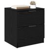 vidaXL Cabinet de chevet avec tiroir 2 pcs Ch&ecirc;ne noir 45 x 39 x 50cm