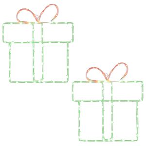 vidaXL Silhouettes lumineuses de No&euml;l pour fen&ecirc;tre LOVIISA 2 pc