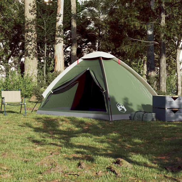 vidaXL Tente de camping &agrave; d&ocirc;me 4 personnes vert imperm&eacute;able