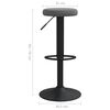 vidaXL Tabourets de bar lot de 2 gris foncé velours