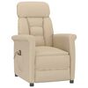 vidaXL Chaise de massage Cr&egrave;me 96,5 x 70,5 x 95 cm Microfibre