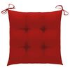 vidaXL Chaises de jardin lot de 6 et coussins rouge bois teck solide