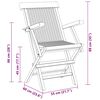 vidaXL Salon de jardin 7 pcs Bois de teck massif