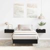 vidaXL Cadre de lit Ch&ecirc;ne noir 193 x 93 x 25 cm Bois d'ing&eacute;nierie