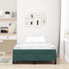 vidaXL Lit &agrave; ressorts avec matelas Vert fonc&eacute; 120 x 190 cm tissu