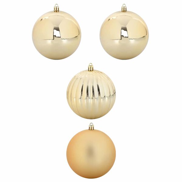vidaXL Ensemble de Boules de Noël 4 pcs Doré Plastique