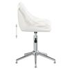 vidaXL Chaises pivotantes &agrave; manger lot de 2 blanc similicuir