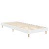 vidaXL Cadre de lit sans matelas blanc 75x190 cm bois d'ing&eacute;nierie