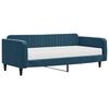vidaXL Lit de jour avec matelas bleu 100x200 cm velours
