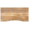 vidaXL Dessus de bureau avec courbe 120x60x2,5 cm manguier massif brut