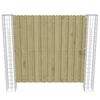 vidaXL Panneau de cl&ocirc;ture de jardin avec poteaux en gabion Bois de pin
